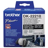 BROTHER DK22210 CONTINUOUS PAPER LABEL ROLL 29MM X 3048M WHITE