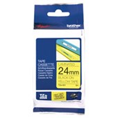 BROTHER TZE651 LAMINATED LABELLING TAPE 24MM BLACK ON YELLOW