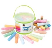 EC SIDEWALK CHALK 12 COLOURS 24 PIECES