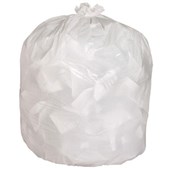 RUBBISH BAG STANDARD TEAR TOP PLASTIC 35MU W700 X H900MM WHITE PACK 50