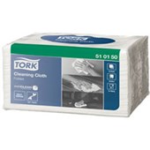 TORK 510150 CLEANING CLOTH PREMIUM W390 X L320MM WHITE PACK 55 SHEETS