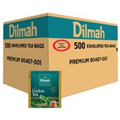 DILMAH TEA BAGS PREMIUM REGULAR INDIVIDUALLY FOIL ENVELOPED BOX 500