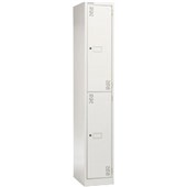 PRECISION CLASSIC STORAGE LOCKER 2 TIER W300 X D457 X H1800MM WHITE SATIN