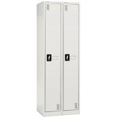 PRECISION CLASSIC STORAGE LOCKER 1 TIER BANK OF 2 W600 X D457 X H1800MM WHITE SATIN