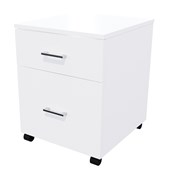 ZEALAND MOBILE 1 DRAWER 1 FILE W465 X D500 X H600MM WHITE LOCKING