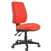 BURO ROMA OFFICE CHAIR HIGHBACK 2LEVER RED