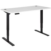 PULSE HEIGHT ADJUSTABLE DESK ELECTRIC DOUBLE MOTOR 3 STAGE W1800 X D800 X H6801265MM BLACK FRAME WHITE TOP