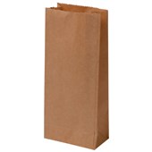 HEAVY DUTY PAPER BAG NO2 BLOCK BOTTOM W160 X H350 X D85MM BROWN PACK 500