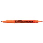 ARTLINE ELECTRICIANS DUAL NIB PERMANENT MARKER BULLET 0410MM ORANGE