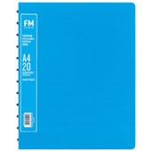 FM PREMIUM REFILLABLE DISPLAY BOOK ICE BLUE 20 POCKET