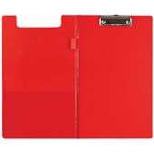 FM CLIPBOARD WITH FLAP FOOLSCAP RED