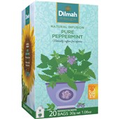 DILMAH TEA BAGS PEPPERMINT INFUSION INDIVIDUALLY FOIL ENVELOPED BOX 20