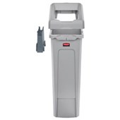 RUBBERMAID SLIM JIM RECYCLING STATION STARTER KIT GREY