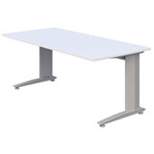 ACCENT ENERGY DESK POWDERCOAT D800 X W1500 X H710MM SILVER FRAME SNOWDRIFT  TOP