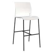 KNIGHT GAME BARSTOOL BLACK FRAME WHITE