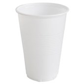 HUHTAMAKI DISPOSABLE CUP COLD PLASTIC CUP 230ML WHITE PACK 50