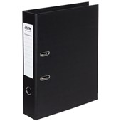 ICON LEVER ARCH FILE LINEN FOOLSCAP BLACK