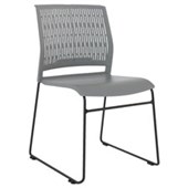 STAX CHAIR BLACK FRAME GREY SHELL