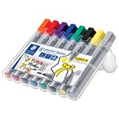 STAEDTLER 356 LUMOCOLOR FLIPCHART MARKER 20MM ASSORTED WALLET 8