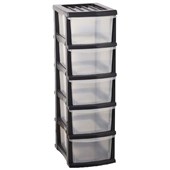 TAURUS STORAGE ORGANISER 5 DRAWER GREY