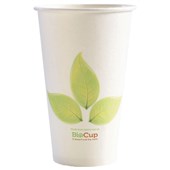 BIOCUP HOT SINGLE WALL CUP 16OZ 510ML PACK 50 LEAF