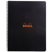 RHODIA CLASSIC NOTEBOOK SPIRAL A4 LINED BLACK