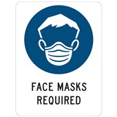 COVID19 SAFETY SIGN FACE MASK REQUIRED W225 X H300MM