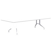 ACCENT SHOT BOARDROOM TABLE L3000 X D1200MM WHITE BASE SNOW TOP