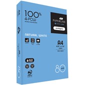 PAPERLINE 100 RECYCLED A4 COPY PAPER 80GSM WHITE PACK 500 SHEETS