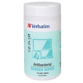 VERBATIM ESSENTIALS ANTIBACTERIAL SCREEN WIPES PACK 100