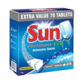 SUN PLATINUM ECO DISHWASHER TABLETS PACK 70