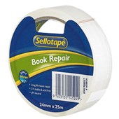 SELLOTAPE BOOK REPAIR TAPE W24MM X L25M TRANSPARENT