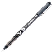 PILOT V5 HITECPOINT LIQUID INK ROLLERBALL PEN FINE 05MM BLACK