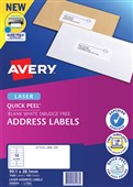 AVERY 959004 L7163 QUICK PEEL ADDRESS LABEL WITH SURE FEED LASER 14UP WHITE PACK 100