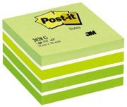 POSTIT 2028G NOTES CUBE MEMO 450 SHEET W76 X L76MM GREEN