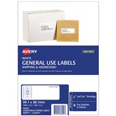 AVERY 938109 DL14 GENERAL USE LABEL 14 UP WHITE PACK 100