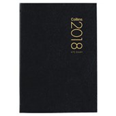 COLLINS DIARY POCKET A72 W74 X L105MM BLACK 2 DAYS PER PAGE EVEN YEAR