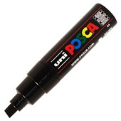 POSCA PC8K PAINT MARKER CHISEL BROAD 8MM BLACK