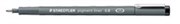 STAEDTLER 308 PIGMENT FINELINER PEN 08MM BLACK