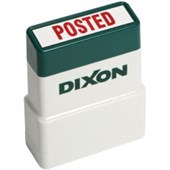 DIXON PREINKED STAMP POSTED TEXT RED