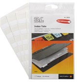 3L INDEX TAB 12 X 40MM WHITE PACK 48