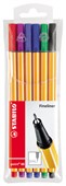 STABILO 88 POINT FINELINER PEN 04MM ASSORTED PACK 6