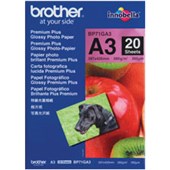 BROTHER BP71G PREMIUM PLUS GLOSSY PHOTO PAPER 260GSM A3 WHITE PACK 20